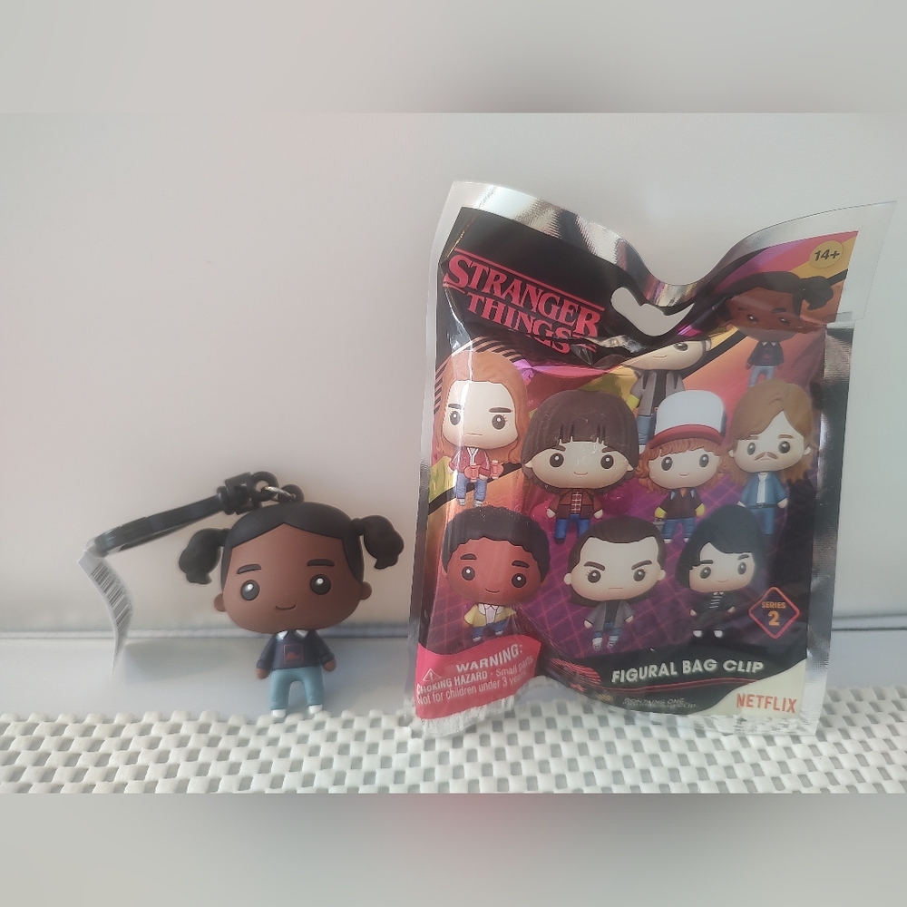 Stranger Things Figural Bag Clip Erica Sinclair NWT Series 2 Netflix